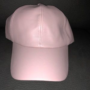 Pink leather Hat